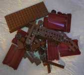 110g mix oryginalnych klocków LEGO - brązowy