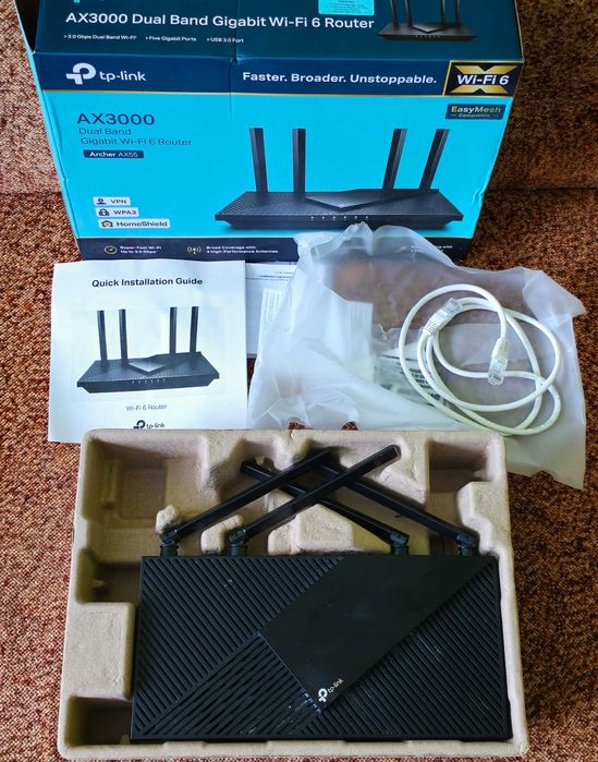 Router TP-LINK Archer AX55 AX3000 4LAN 1WAN 1USB