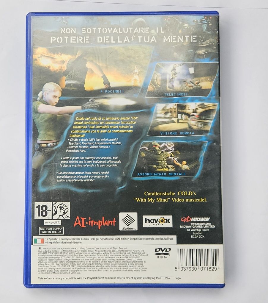 Psi Ops The Minegate Conspiracy ps2 Playstation 2 ANG