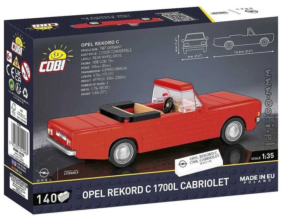 Opel Rekord C 1700 L Cabriolet klocki Cobi 24599 nowe