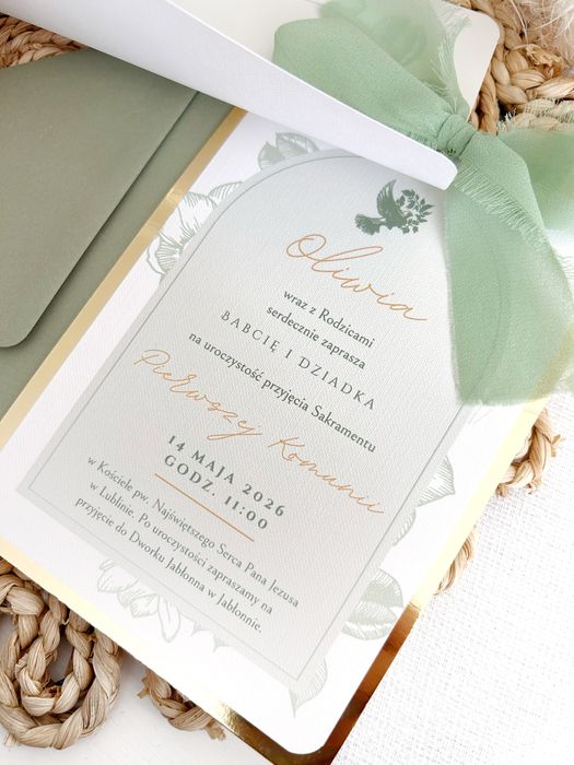 Zaproszenia na pierwszą komunię komunijne na chrzest