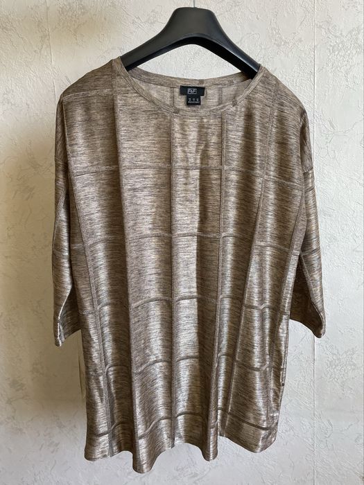 Elegancka brązowa bluzka damska M 38 rękaw 3/4 oversize