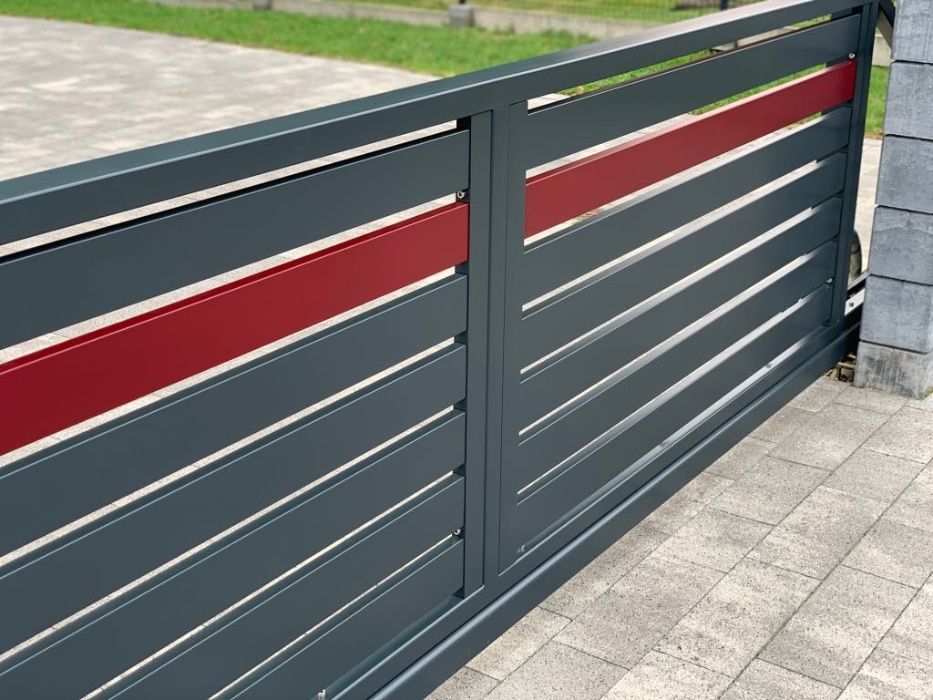Brama Dwuskrzydłowa Wjazdowa Skrzydłowa Uchylna Bramy Palisadowa Al