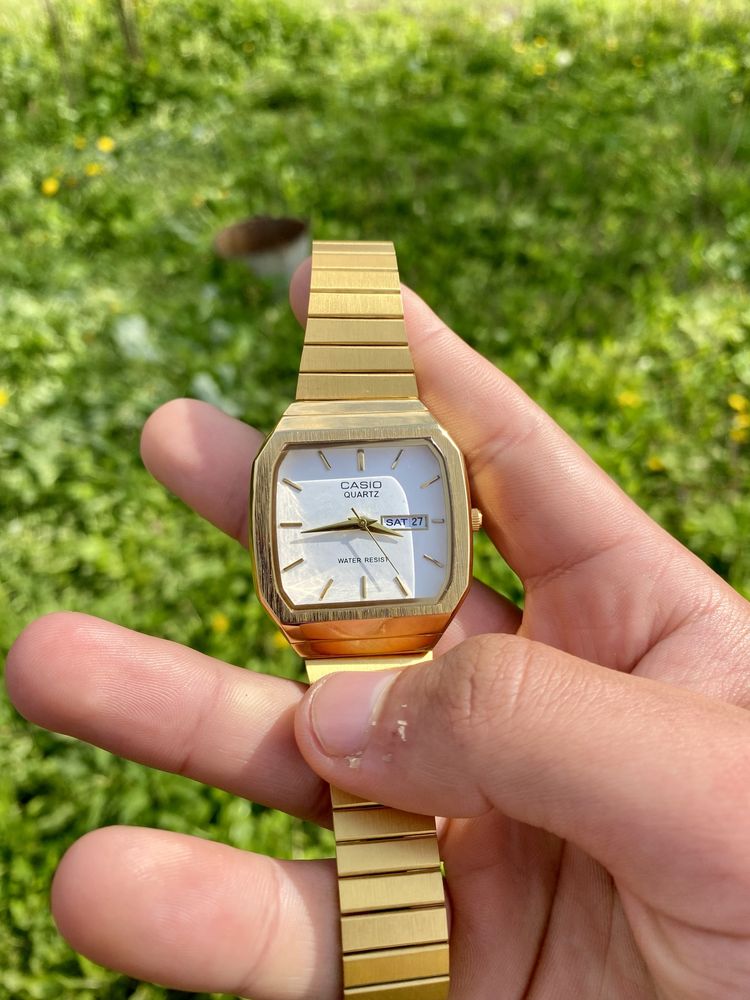 Оригинальные Retro часы Casio Old Money Style Gold