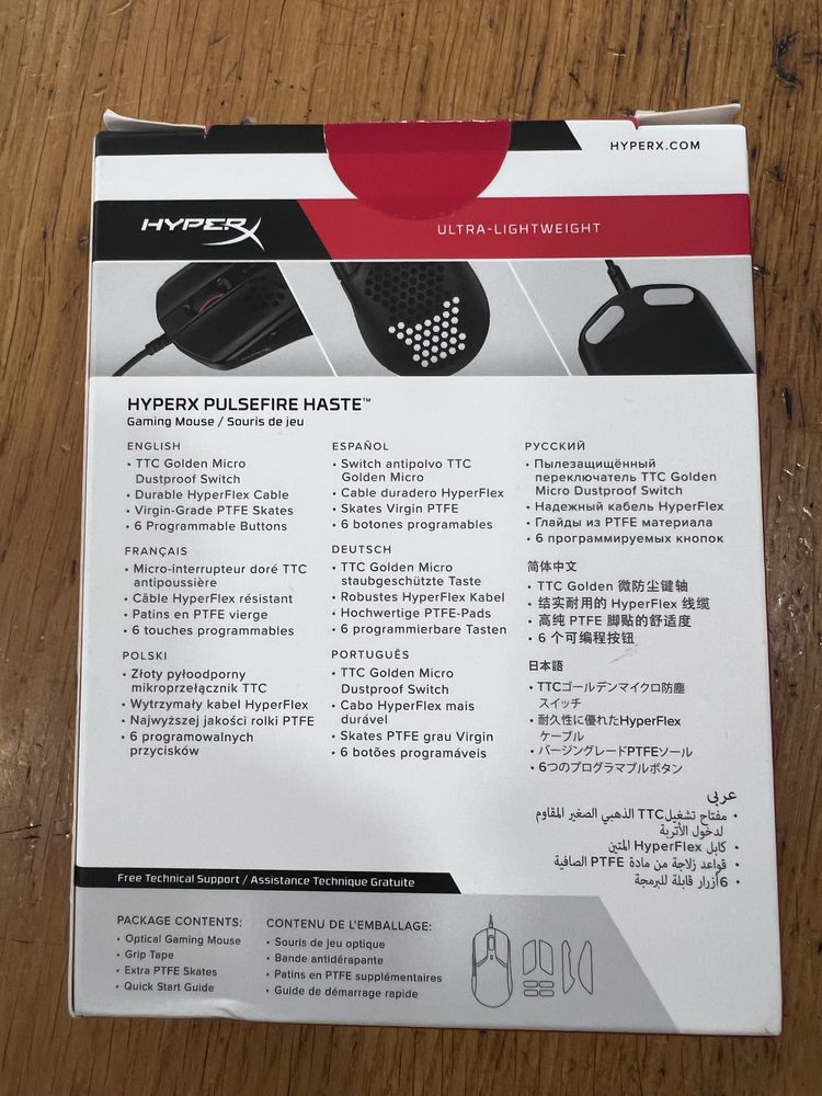 HyperX Pulsefire Haste Rato Gaming RGB 16000DPI - NOVO