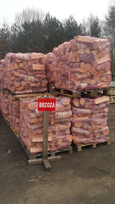 Drewno Kominkowe BRZOZA - Opał Brzozowy - Drewno Opałowe na palecie!