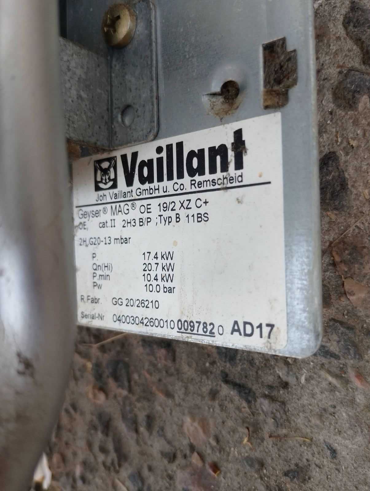 Газовая колонка Vaillant MAG OE 19\2 XZ C+ на запчасти
