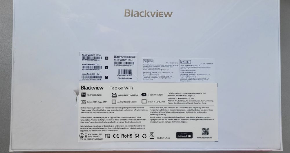 Планшет Blackview Tab 60 WiFi 4/128Gb