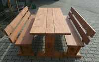 Komplet Stół drewniany z ławkami