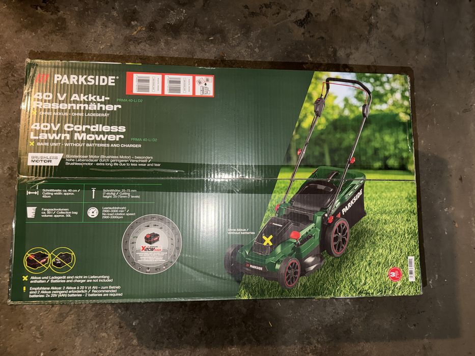 Nowa Kosiarka akumulatorowa PARKSIDE PRMA 40-Li D2.