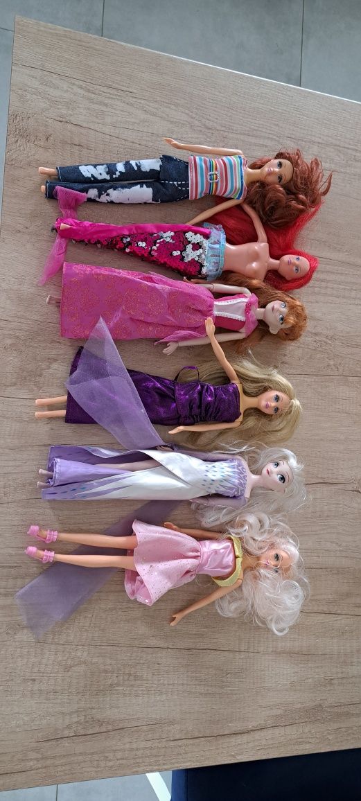 Lalki z ubraniami(ksiezniczka, elsa, syrenka itd)+ super szafą + grat