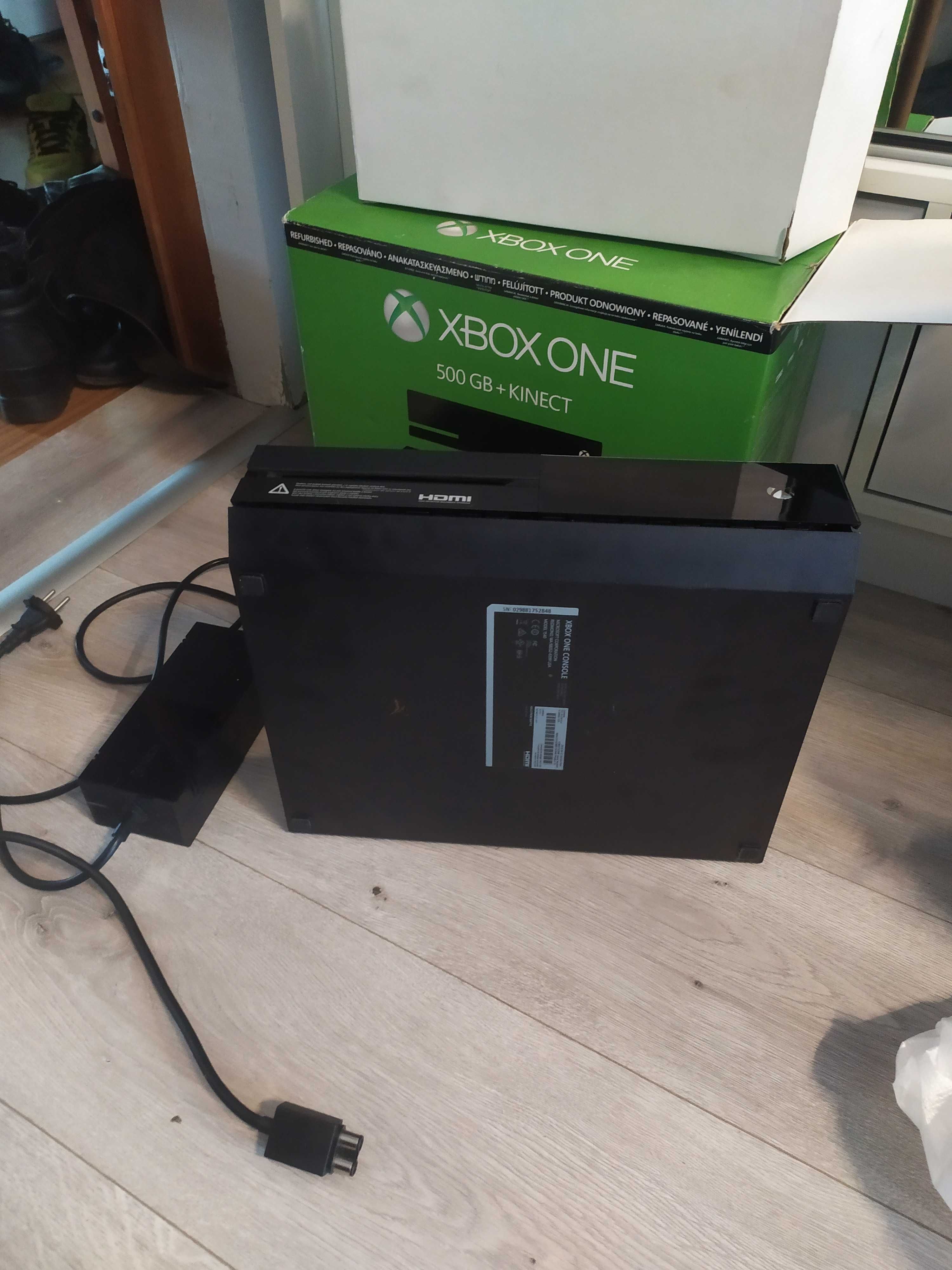 Xbox one 500gb z zasilaczem i pudełkiem Okazja