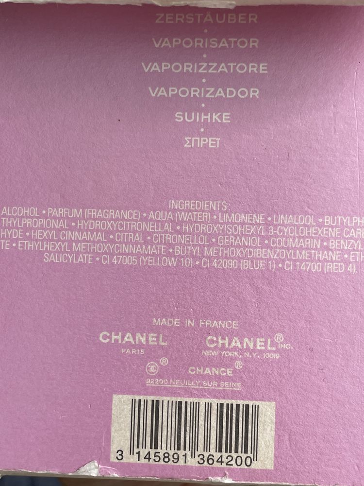 Chanel Chance Eau Fraiche