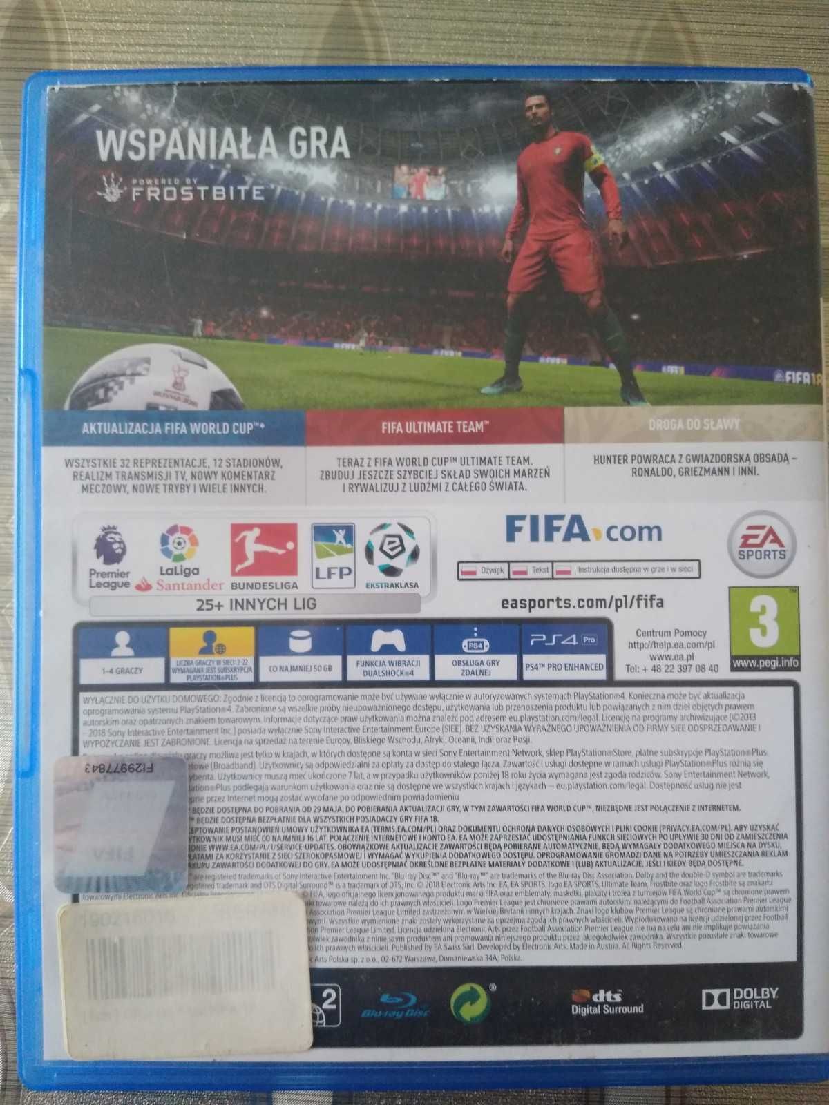 Sprzedam grę Fifa 18 World Cup na PS4