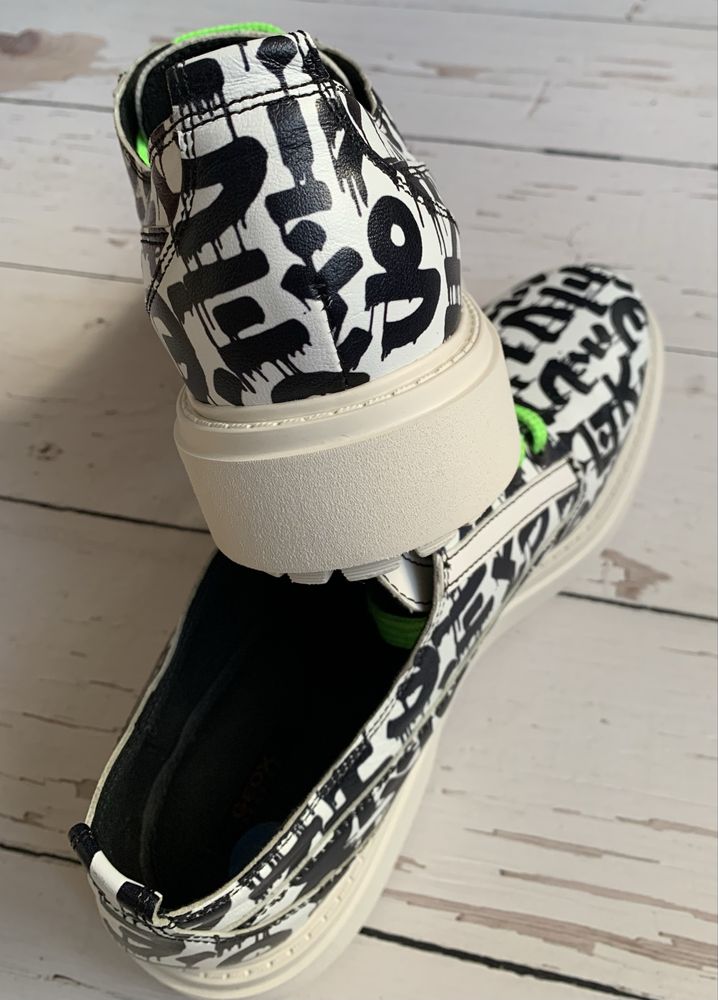 Damskie Sneakersy Geox x Raul 33 Graffiti 39 Skóra Uniakt Nowe !