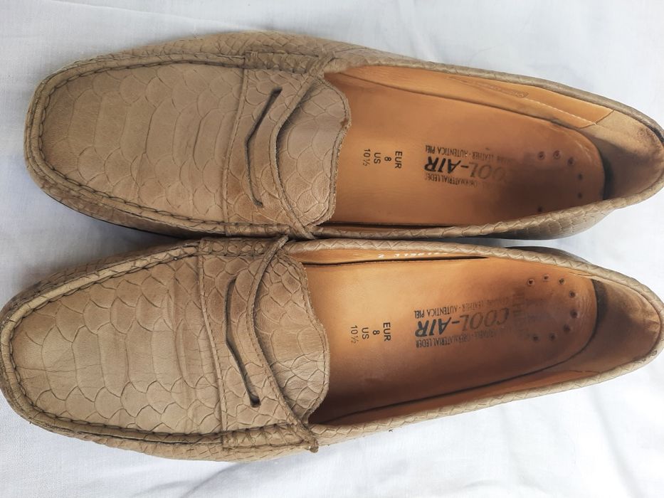 mokasyny damskie, jasne, MEPHISTOM