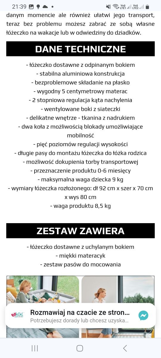 Lozeczko dostawne 3w1