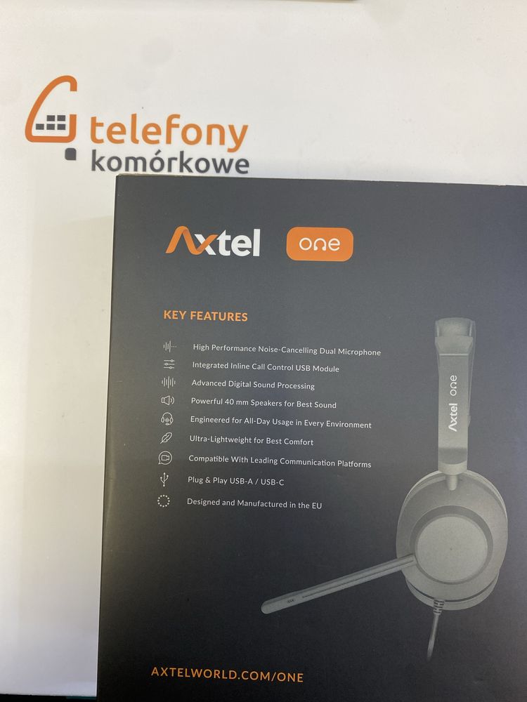 Słuchawki AXTEL ONE Call Center zestaw słuchawkowy GAMING ZESTAW HF