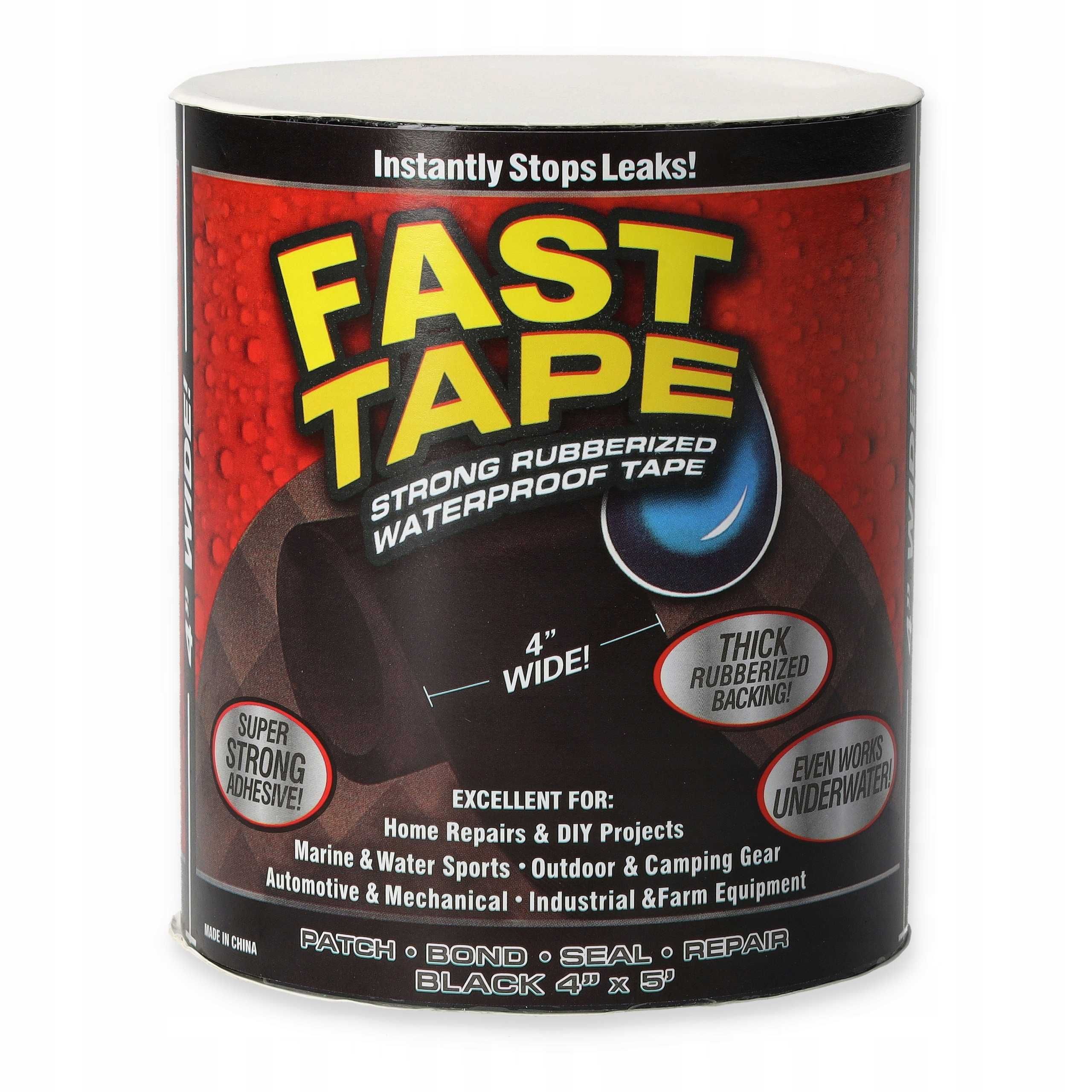 Taśma klejąca naprawcza wodoodporna FAST TAPE 1,5M czarna