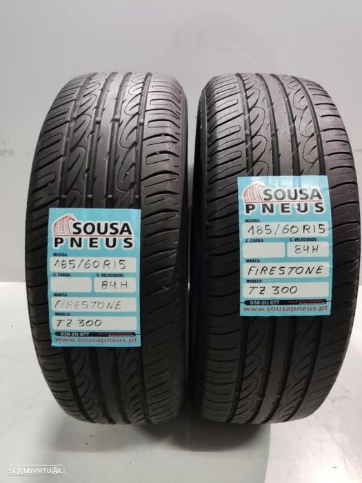 2 pneus semi novos 185-60r15 firestone - oferta dos portes