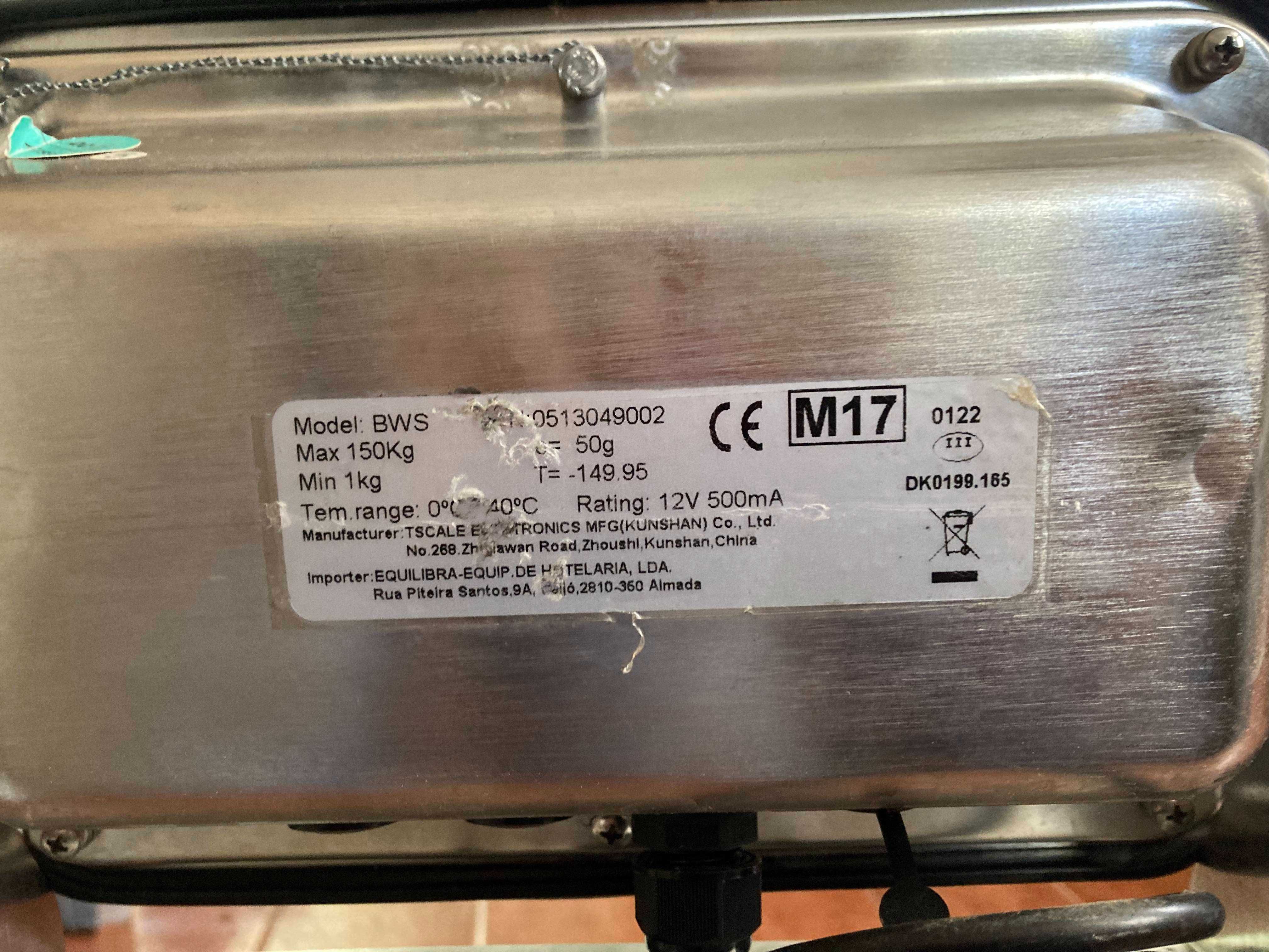Balança Digital de Armazém Lybra 150Kg em inox  como nova