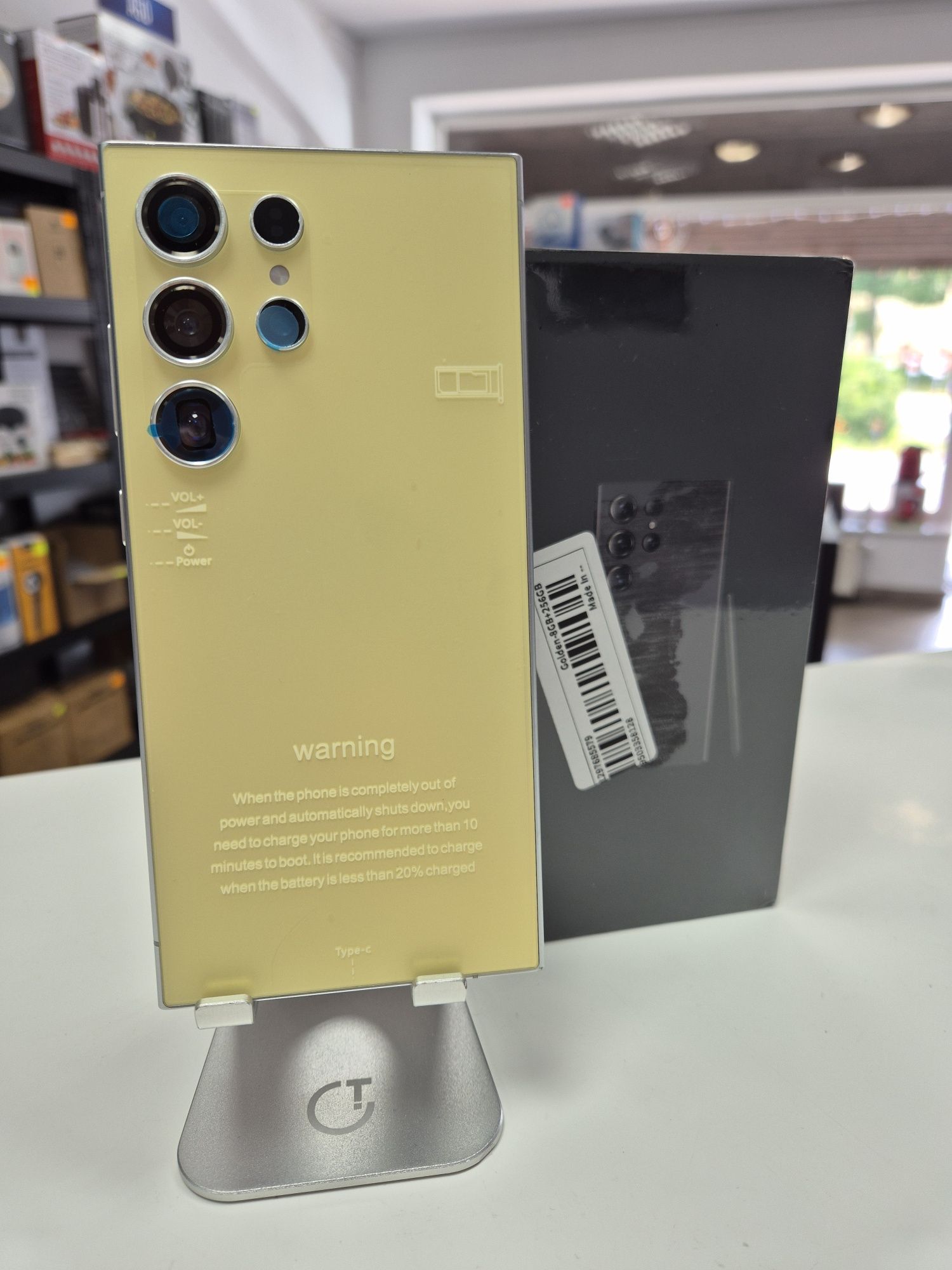 Smartfon C37 Ultra Android 13 8+256GB Złoty z rysikiem