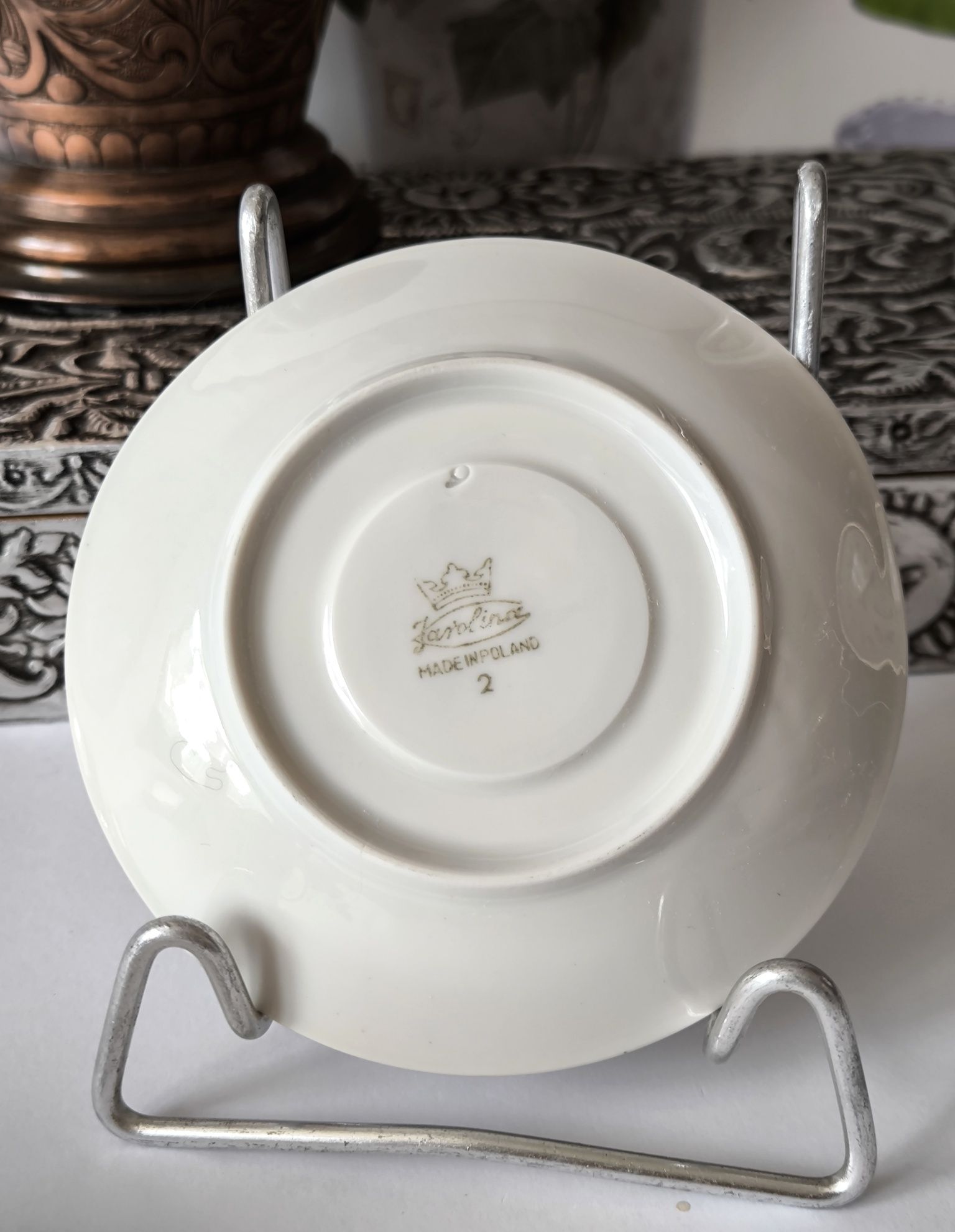 Duo Karolina pikasiak Joanna  piękna stara porcelana Potacki