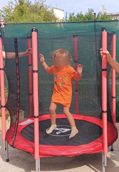 Батут дитячий Atleto 140 см з сіткою