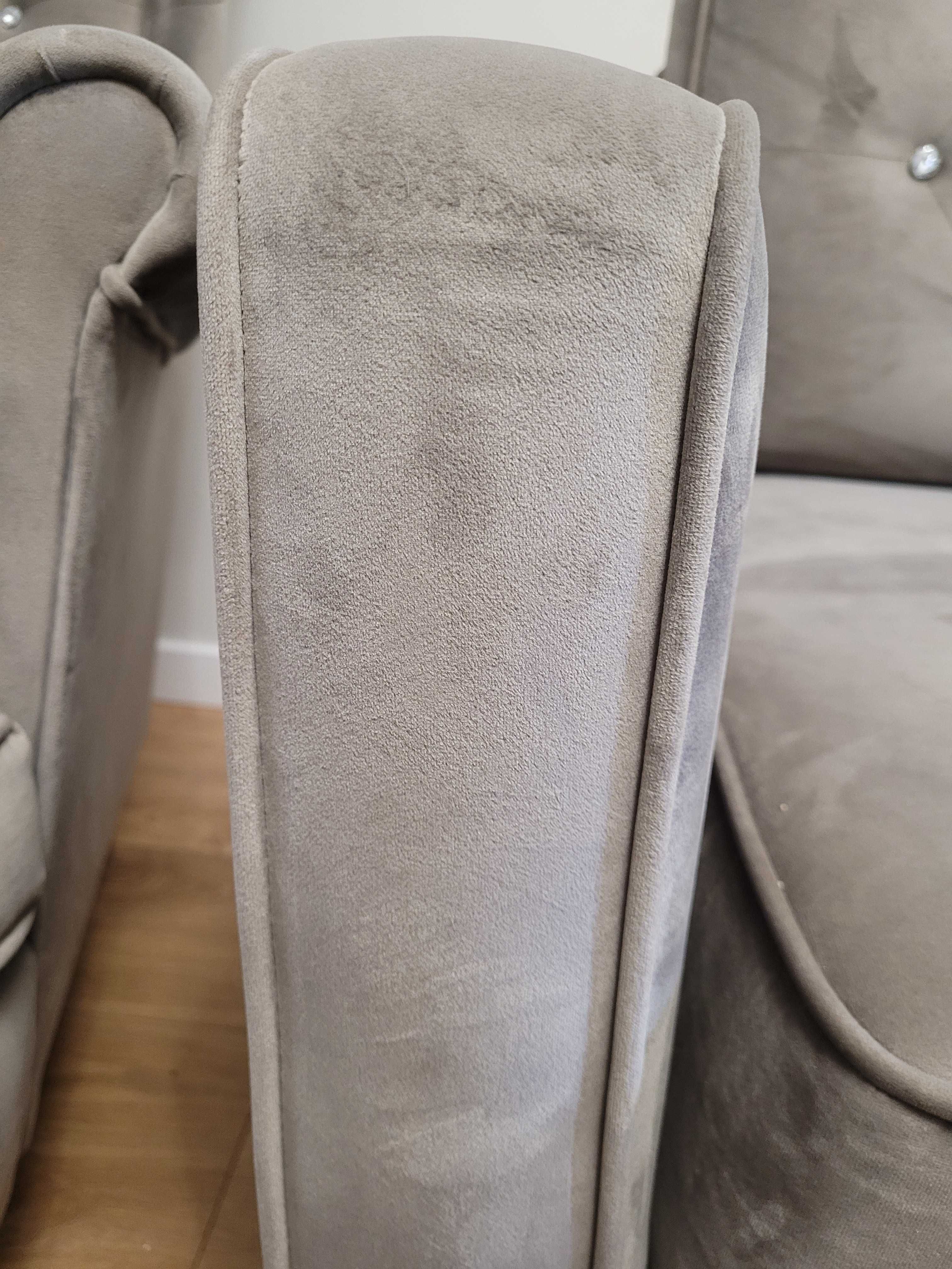 Komplet sofa plus fotel uszak z podnózkiem