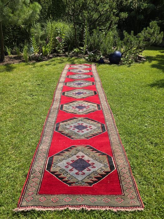 Yagcebedir Anatolia - Wspaniałe barwne rękodzieło Chodnik 80 x 382 cm