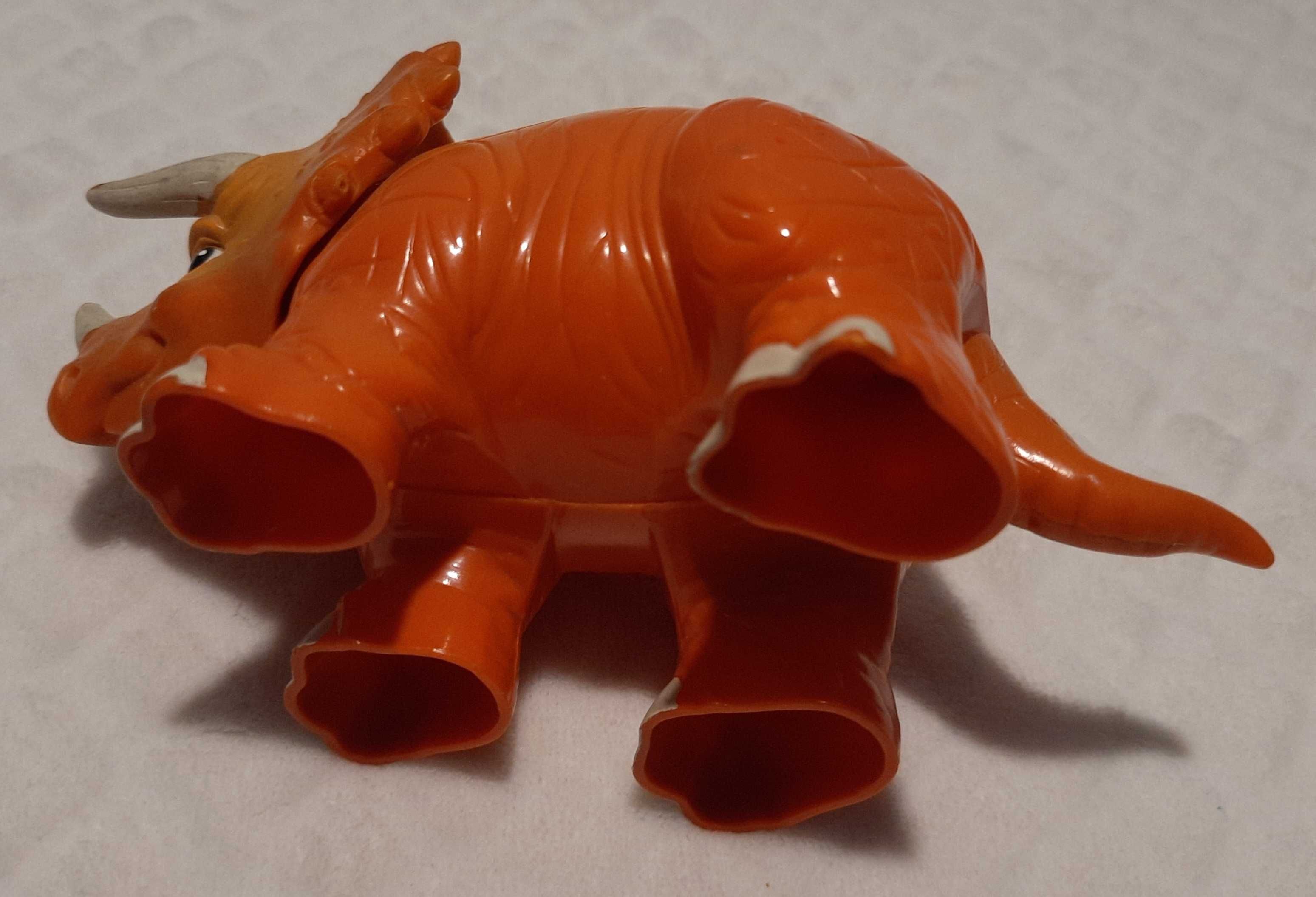Dinozaur, triceratops, pomarańczowy, 17cm (Zabawka)