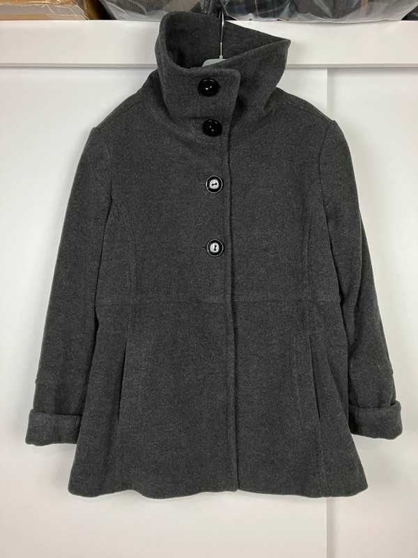 Montego wełniany szary płaszcz rozm 48 4XL wool plus size