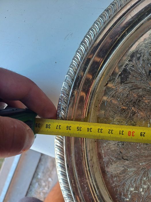 Taca chromowana PRL-u staroć zabytek antyk