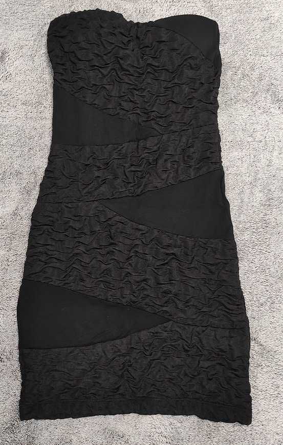 Czarna sukienka mini bez ramiączek r. 36 TallyWeijl