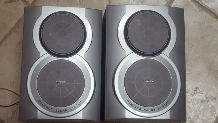 Colunas de som 2 vias (tweeter e woofer) Thompson MS2000 80W 6Homs