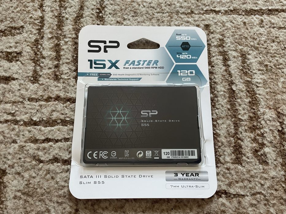 Жесткий диск SSD Silicon Power Slim S55 120 GB