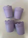 4 doniczki plastikowe, lawendowe, Prosperplast