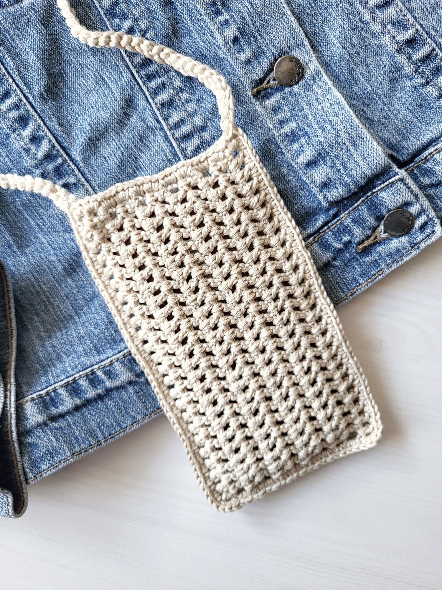 Torebka na telefon. Saszetka. Etui. Handmade. Rękodzieło