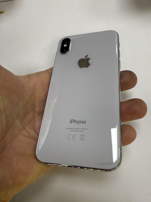 I phone x silver 64gb pudelko 100% sprawny caly stan idealny