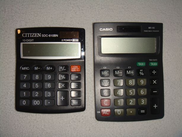 calculadoras para comércio Casio e citizen