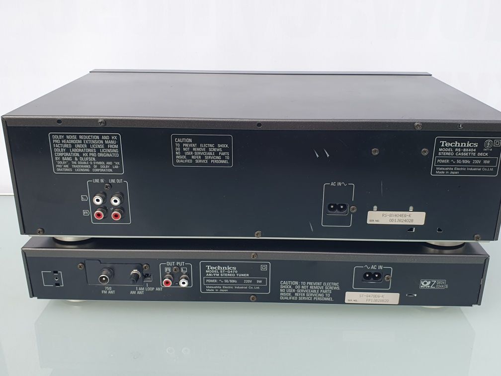 Magnetofon kasetowy Technics rs-bx404 oraz tuner st-g470