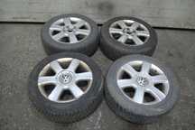 KOŁA FELGI ALUMINIOWE + OPONY ZIMOWE 1T0601025C 5X112 ET50 6.5J 205/55R16 VW TOURAN I GOLF V AUDI SEAT SKODA