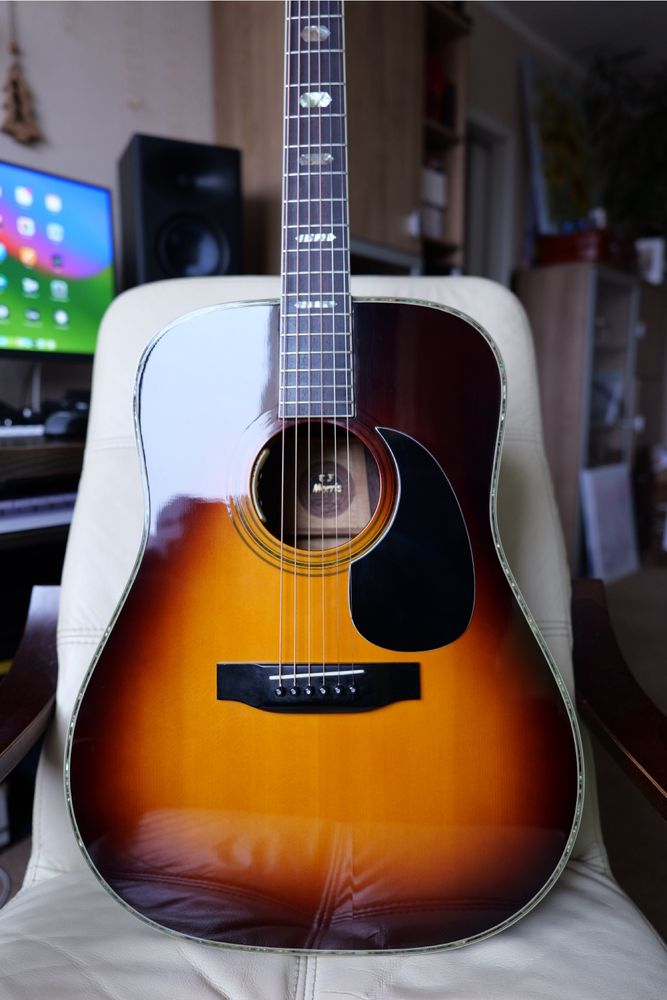 Morris W-50 ( analog Martin- D41 ) gitara premium LR baggs+futeral