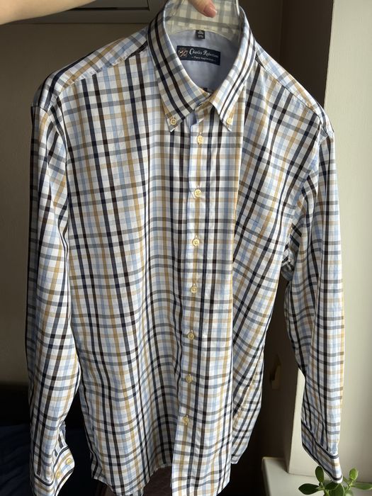 Рубашка мужская клетка Charles Robertson р.54