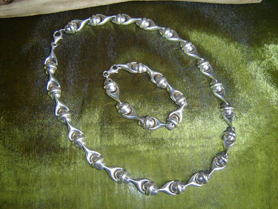 Komplet srebrny Naszyjnik i bransoletka