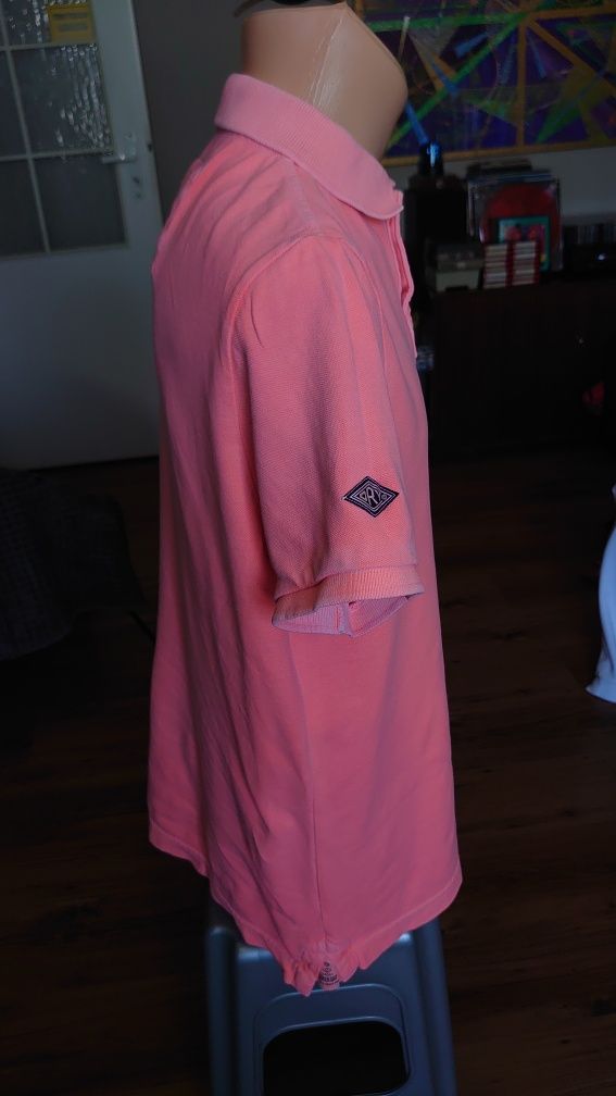 Superdry koszula męska Polo XXL łososiowa żarówiasta