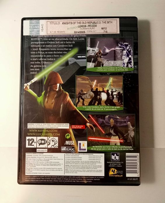 Star Wars Knights of the Old Republic II: The Sith Lords Discs 1 + 4