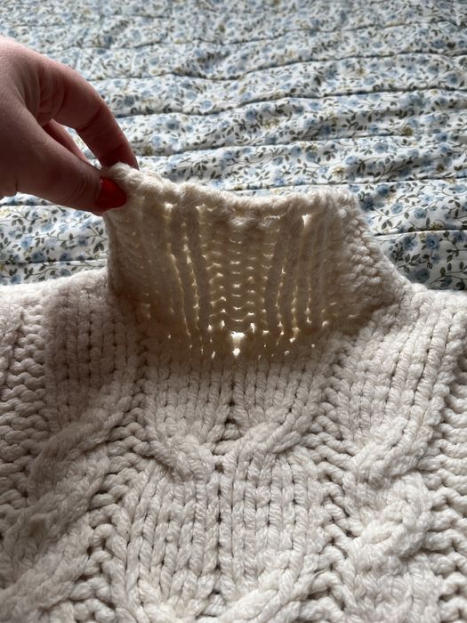 В’язаний светр Zara оверсайз молочний