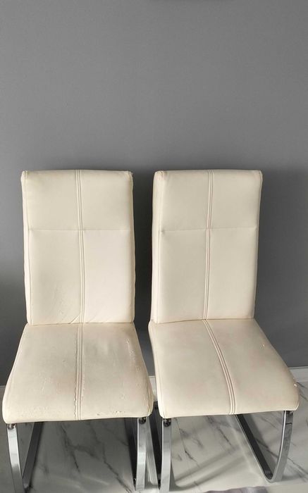 komplet 6 krzeseł na płozach do odnowienia