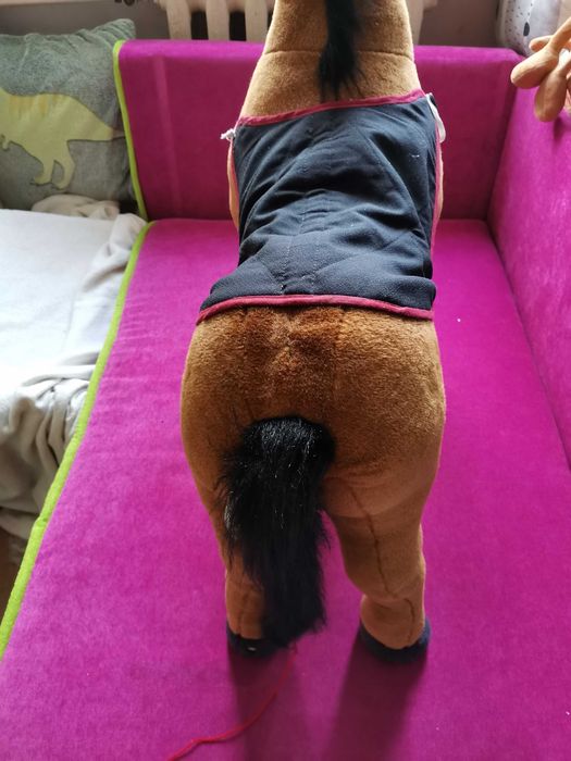 Konik dla dziecka. Do siedzenia i zabawy. Konik wydaje odgłosy.